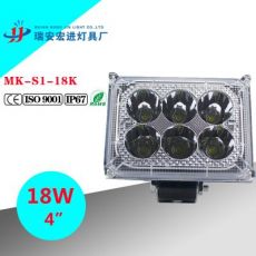 LED射燈汽車 工程車燈 叉車燈 18W LED工作燈 汽車改裝